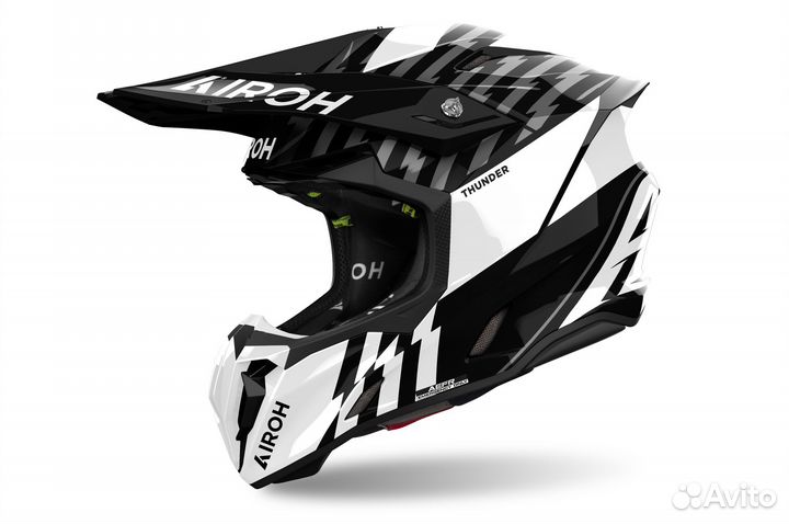 Хардэндуро Шлем Airoh Twist 3 Thunder Black White