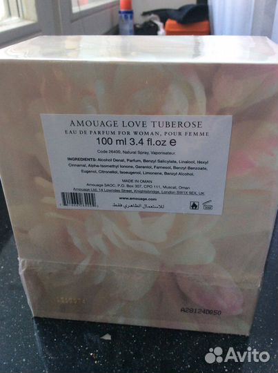 Туалетная вода Amouage Love Tuberose,оригинал