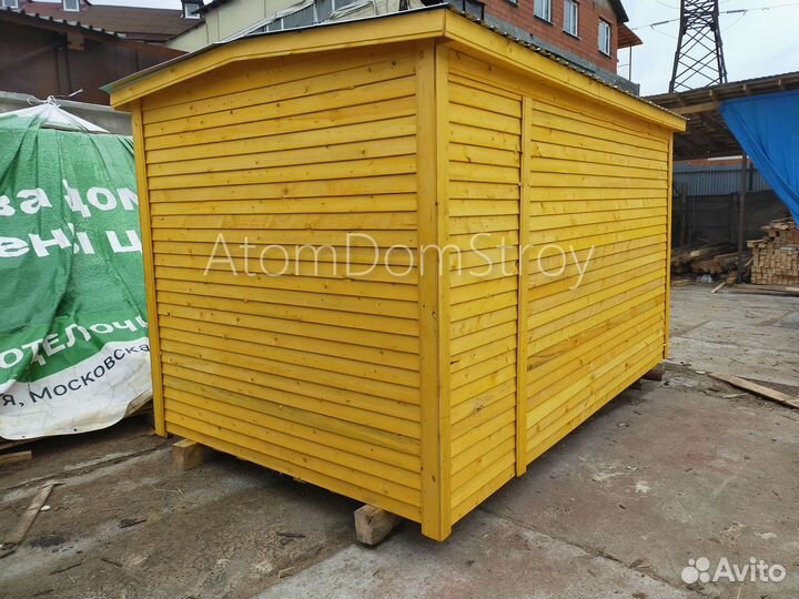 Вагончик бытовка строительная с установкой