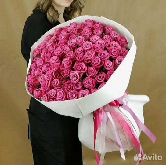 Розовые розы доставка