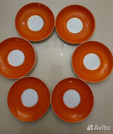 Чайные чашки,Красный Фарфорист,Чудово,1962г