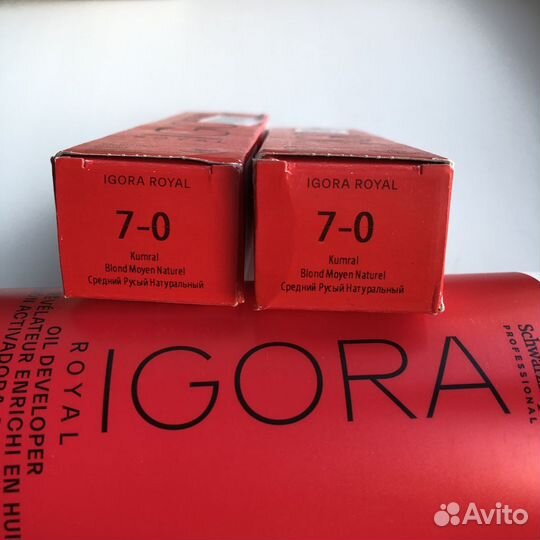 Краска для волос igora royal 7.0 + оксид 6%