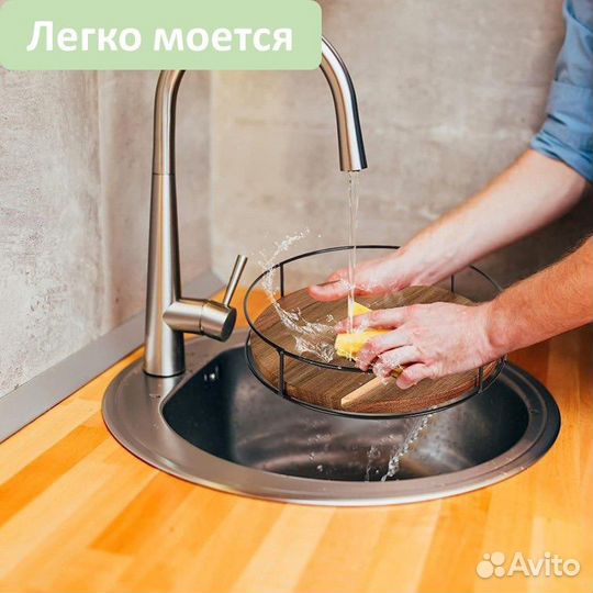 Подставка вращающаяся деревянная для специй