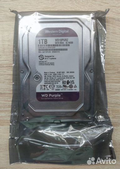 Жесткие диски WD Purple 1 - 8 тб, новые