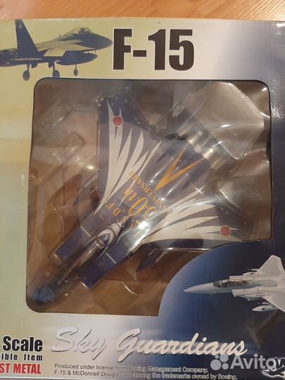 Металлическая модель самолета Sky Guardians F-15