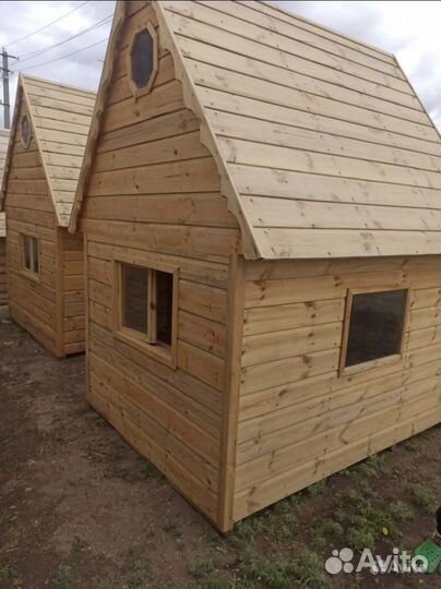 Детский игровой домик из дерева. Размер 1600/2000