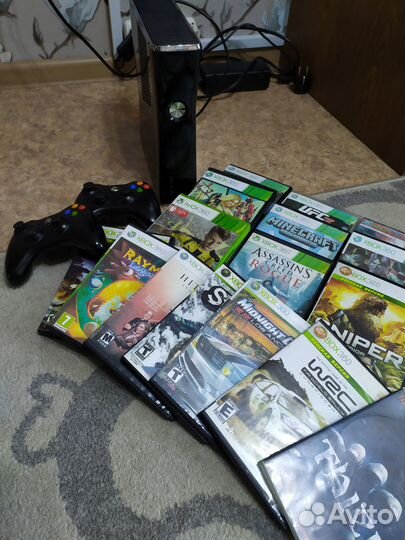 Xbox 360 прошитая+диски с играми