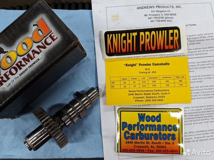 Распредвал Wood Perfomance W6 Harley-Davidson EVO