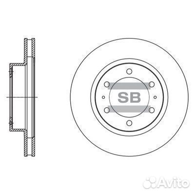 Диск тормозной передний toyota land cruiser 100 4