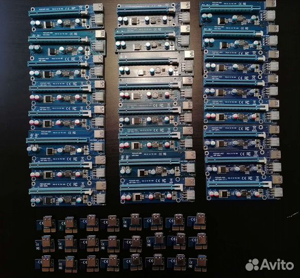 PCI-E Райзер 006C 6Pin Molex SATA /рейзер (24 шт)