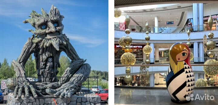 Статуи, скульптуры, муляжи, фигуры, декорации