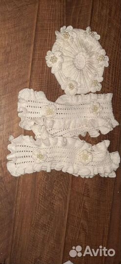 Шарф и берет 3-7 лет. ручная работа