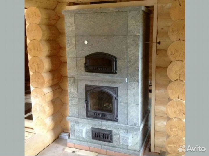 Печь камин теплонакопительная