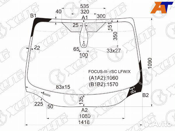 Стекло лобовое ford focus