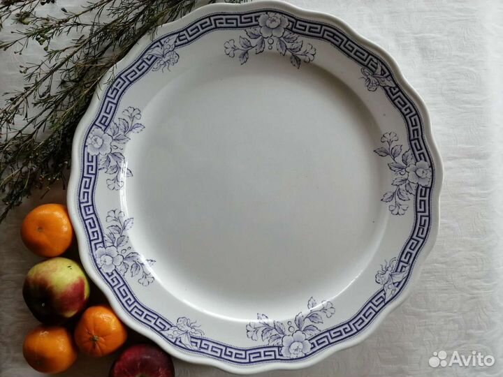 Большое антикварное блюдо Brown-Westhead, Moore &