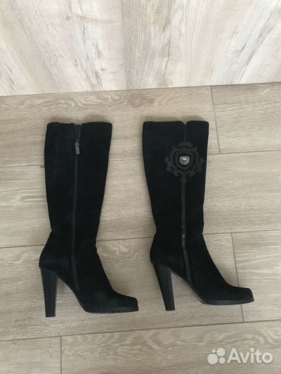 Зимние сапоги замша