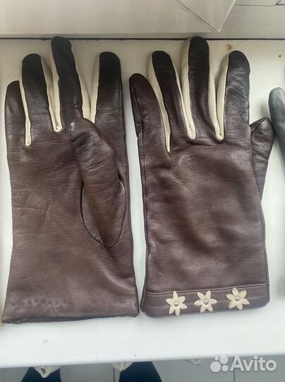 Перчатки кожаные
