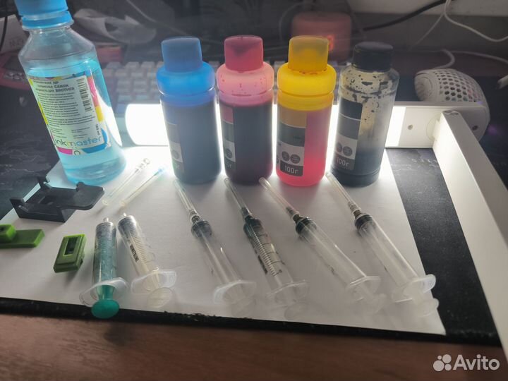 Чернила для Canon рg-445/446 + жидкость для чистки