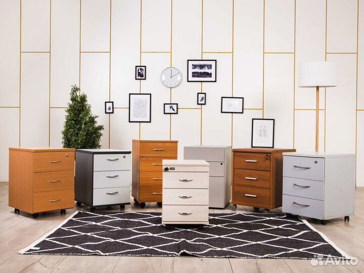 Тумба офисная выкатная с ящиками