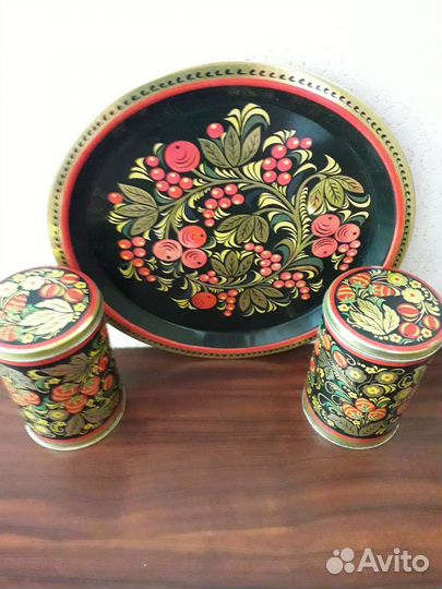 Красивые баночки и поднос СССР