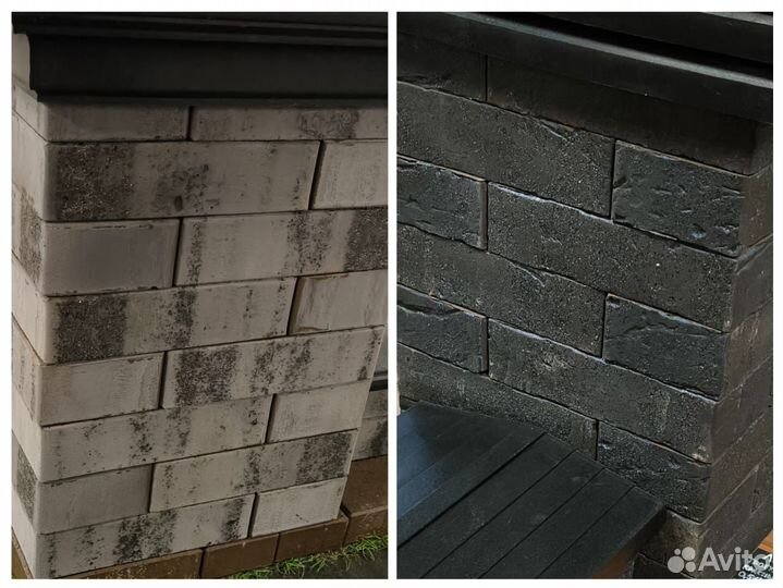 Новый облицовочный кирпич, двух цветный