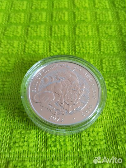 Звери Тюдоров 2023г Бык Кларенса серебро 62,2г