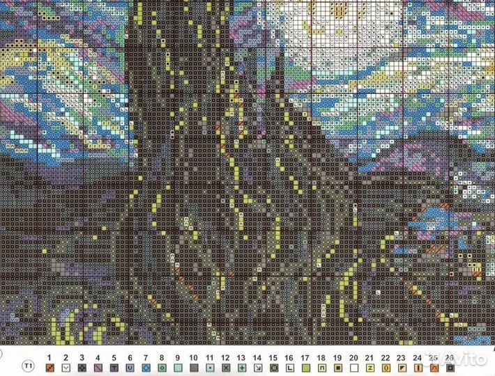 Вышивка крестом остатки набора 1088