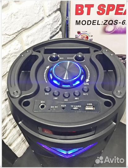 Блютуз колонка + караоке микрофон