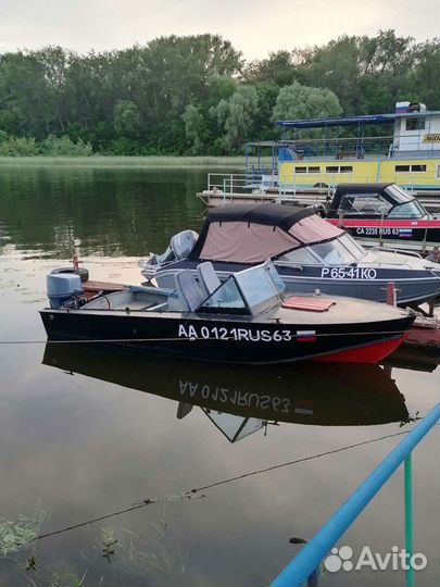 Катер прогресс 4. Ямаха 55 с гидроподьемом