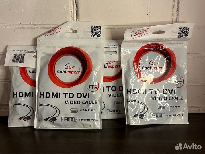 Кабель Cablexpert hdmi-DVI 19M/19M, 1.8м