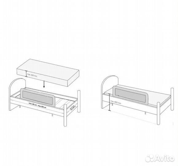 Защитный бортик для кровати