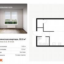 1-к. квартира, 32,2 м², 9/17 эт.