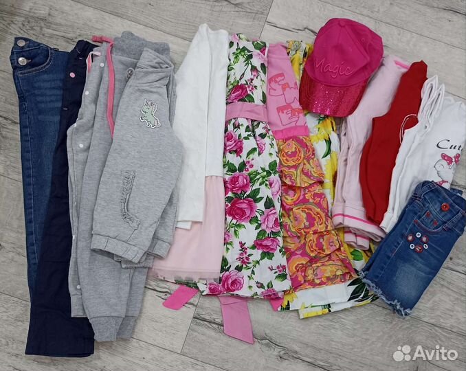 Вещи пакетом на девочку 104 110