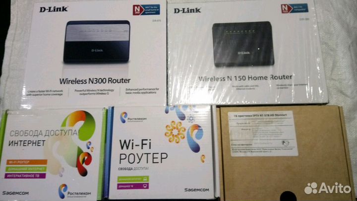 Тв Приставка Ростелеком и Роутер WI FI D-Link