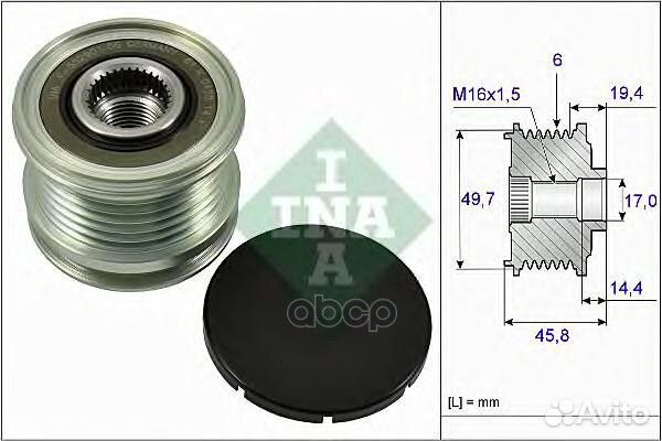 Шкив генератораMB W166/W204/W212/X204/R172 1.8