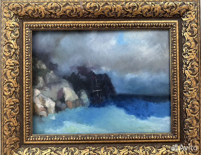 Картина маслом на холсте пейзаж морской