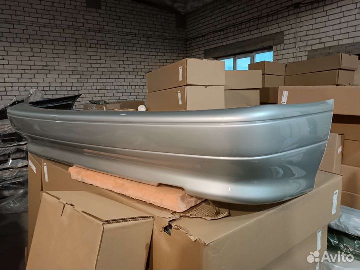 Бампер ваз 2114 задний серебристый (снежка) 690