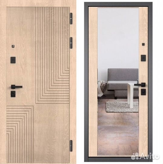 Дверь входная с зеркалом