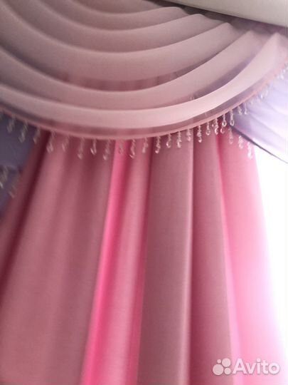 Комлект шторы, тюль, ламбрикен