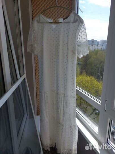 Платье белое кружево