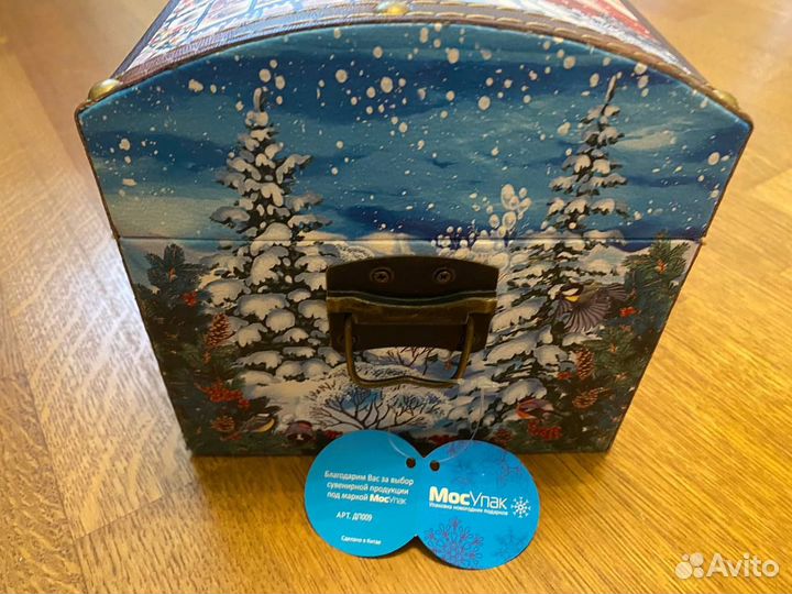 Сундук короб новогодний для подарка конфет новый
