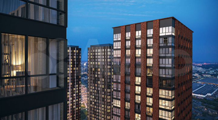 2-к. апартаменты, 53,7 м², 25/30 эт.