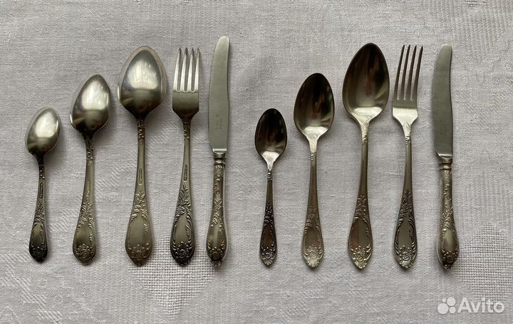 Ложки вилки ножи мельхиоровые СССР зiш Классик