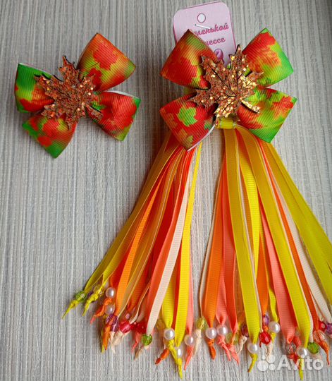 Осенние резинки и заколки для волос