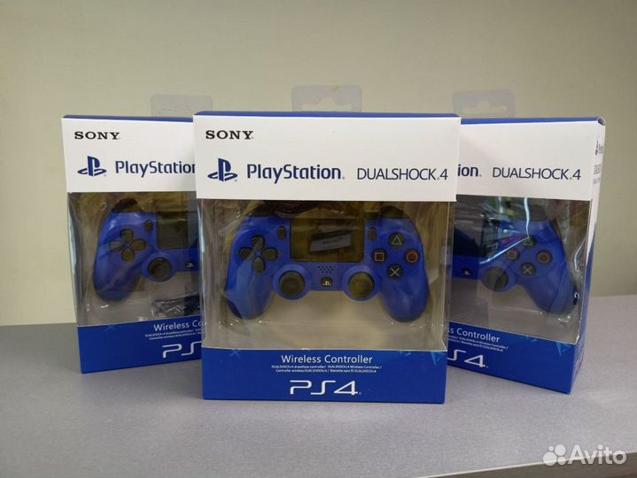 Новый геймпад для PS4 синий