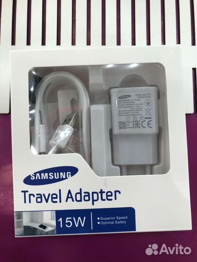 Сетевое зу адаптер fast charge + кабель micro-usb