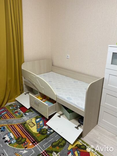 Детская кровать от 3 лет с матрасом бу