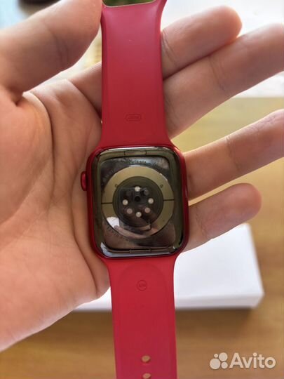 Часы apple watch 7 45 mm red