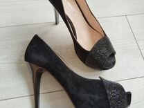 Туфли женские 39 размер черные замшевые