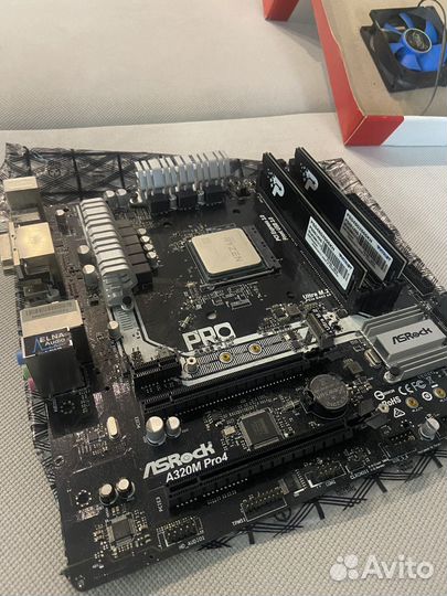 Комплект 8gb ddr4 +ryzen 7 1700 + A320M Pro4
